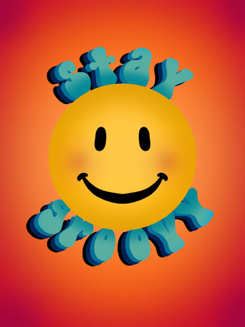 Stay groovy with smiley face